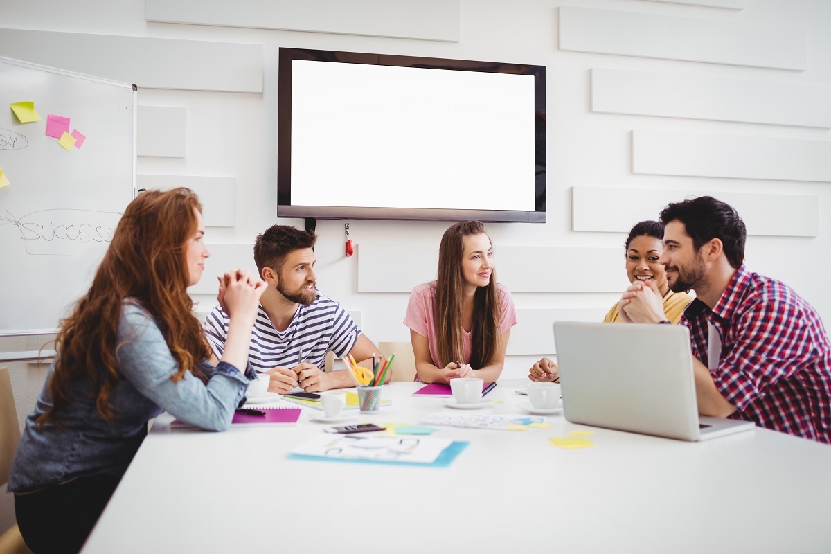 employees talking