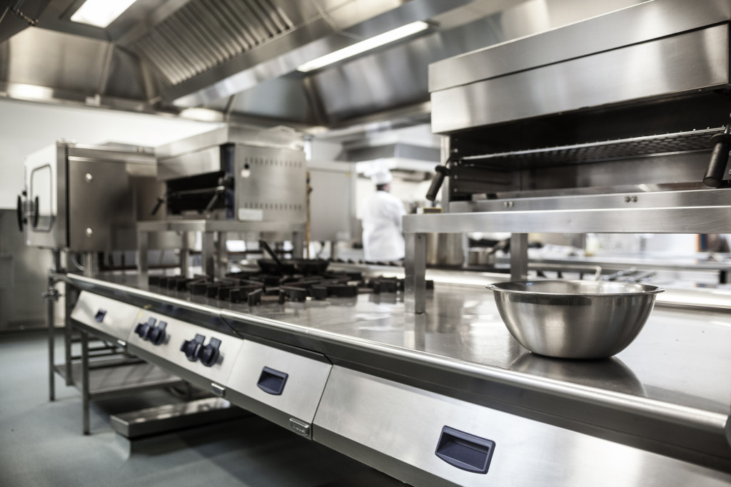 A restaurant kitchen and its equipment