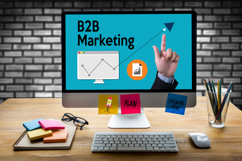 b2b business to business marketing shown on desktop