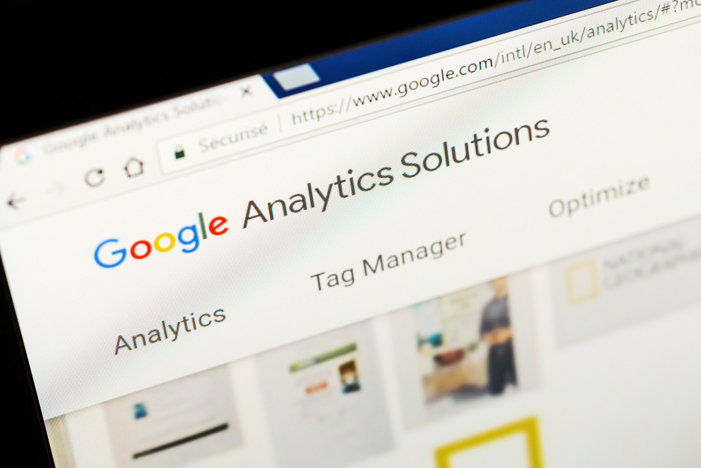 google analytics solutions on laptop or desktop browser