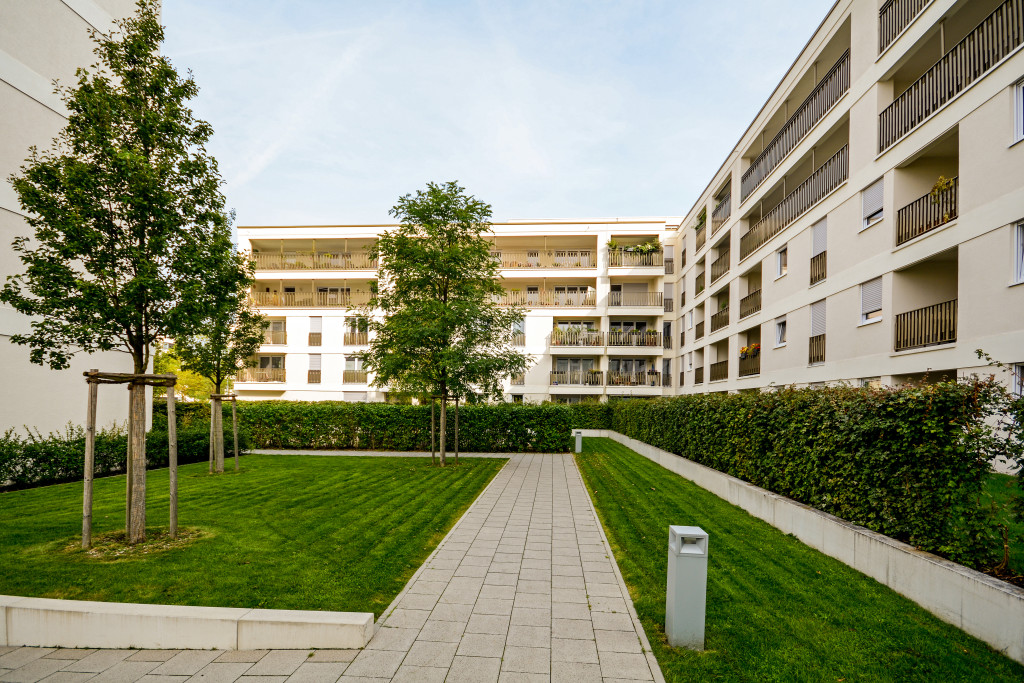 residential building with landscaping